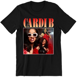 KOSZULKA męska RAP BOOTLEG Cardi B Vintage Retro