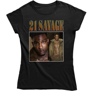 DAMSKA KOSZULKA RAP 21 SAVAGE BOOTLEG