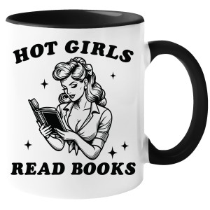 KUBEK dla KSIĄŻKARY zabawny HOT GIRLS PREZENT URODZINY 330ml + OPAKOWANIE