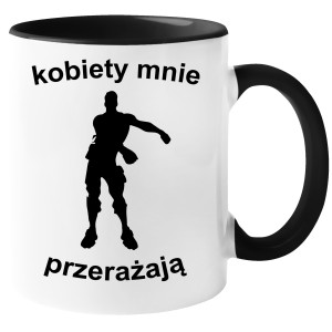 KUBEK FORTNITE KOBIETY MNIE PRZERAŻAJĄ PREZENT URODZINY 330ml + OPAKOWANIE