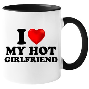 KUBEK I LOVE MY HOT GIRLFRIEND PREZENT URODZINY ŚWIĘTA 330ml + OPAKOWANIE