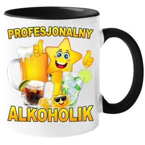 KUBEK PROFESJONALNY ALKOHOLIK PREZENT URODZINY ŚWIĘTA 330ml + OPAKOWANIE