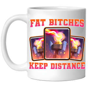 KUBEK CLASH ROYALE FAT BITCHES śmieszny PREZENT URODZINY 330ml + OPAKOWANIE