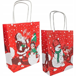 Torba PAPIEROWA PREZENTOWA ŚWIĄTECZNA Torba na PREZENTY Mikołaj Renifer