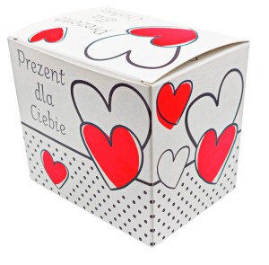 PUDEŁKO OPAKOWANIE OZDOBNE NA KUBEK 330ml PREZENT ŚWIĘTA URODZINY
