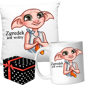 ZESTAW ZGREDEK HARRY POTTER PREZENT URODZINY ŚWIĘTA PODUSZKA + KUBEK