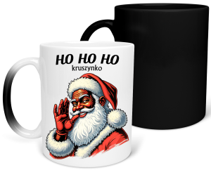 MAGICZNY KUBEK ŚWIĄTECZNY HO HO HO KRUSZYNKO PREZENT 330ml + OPAKOWANIE