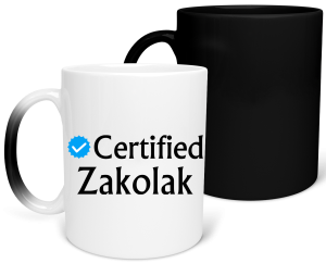 MAGICZNY KUBEK CERTIFIED ZAKOLAK PREZENT na URODZINY ŚWIĘTA + OPAKOWANIE