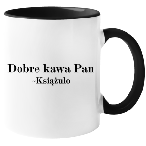 KUBEK DOBRE KAWA PAN KSIĄŻULO zabawny PREZENT na URODZINY ŚWIĘTA 330 ml + OPAKOWANIE