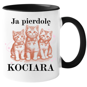 KUBEK JA PIERDOLE KOCIARA  zabawny PREZENT na URODZINY ŚWIĘTA 330 ml + OPAKOWANIE 