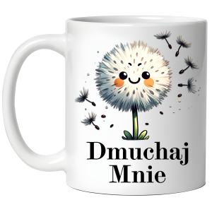 KUBEK DMUCHAJ MNIE zabawny PREZENT na URODZINY ŚWIĘTA 330 ml + OPAKOWANIE