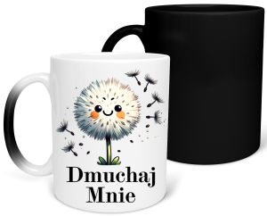 MAGICZNY KUBEK DMUCHAJ MNIE KOCIARA zabawny PREZENT na URODZINY ŚWIĘTA 330 ml + OPAKOWANIE