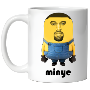 KUBEK MINYE KANYE WEST minionki zabawny PREZENT na URODZINY ŚWIĘTA 330 ml + OPAKOWANIE
