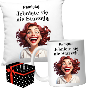 ZABAWNY ZESTAW śmieszny PREZENT dla Żony Dziewczyny PODUSZKA+KUBEK + PUDEŁKO 