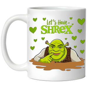 KUBEK LETS HAVE SHREX Shrek zabawny PREZENT na URODZINY ŚWIĘTA 330 ml + OPAKOWANIE