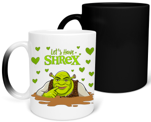 MAGICZNY KUBEK LETS HAVE SHREX Shrek zabawny PREZENT na URODZINY ŚWIĘTA 330 ml + OPAKOWANIE