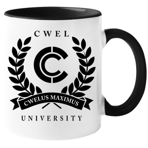 KUBEK CWEL UNIVERSITY CWELUS MAXIMUS zabawny PREZENT na URODZINY ŚWIĘTA 330 ml + OPAKOWANIE