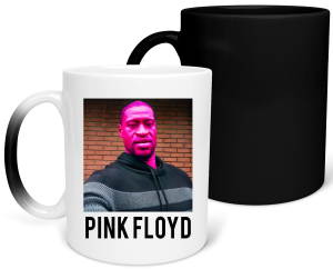 MAGICZNY KUBEK PINK GEORGE FLOYD zabawny PREZENT na URODZINY ŚWIĘTA 330 ml + OPAKOWANIE