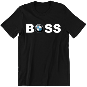 BMW logo BOSS ZABAWNA KOSZULKA na PREZENT URODZINY ŚWIĘTA WALENTYNKI 