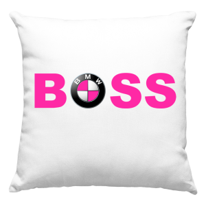 BMW logo BOSS zabawna PODUSZKA PREZENT na URODZINY ŚWIĘTA WALENTYNKI + WYPEŁNIENIE 