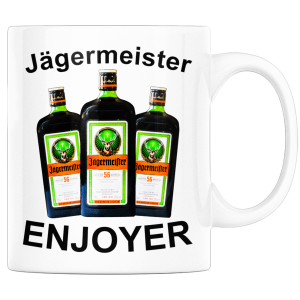 KUBEK JAGERMEISTER ENJOYER zabawny PREZENT na URODZINY ŚWIĘTA 330 ml + OPAKOWANIE