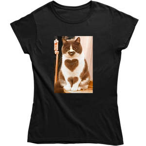 KOTEK KOT Z SERCEM śmieszna zabawna damska KOSZULKA PREZENT na WALENTYNKI