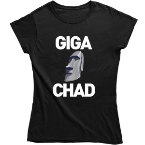 GIGA CHAD TIKTOK MEM DAMSKA ZABAWNA KOSZULKA