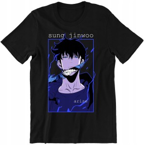 SUNG JIN-WOO SOLO LEVELING męska KOSZULKA anime PREZENT URODZINY ŚWIĘTA 