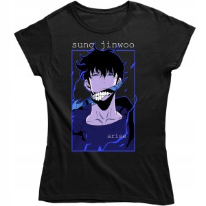SUNG JIN-WOO SOLO LEVELING damska KOSZULKA anime PREZENT URODZINY ŚWIĘTA 