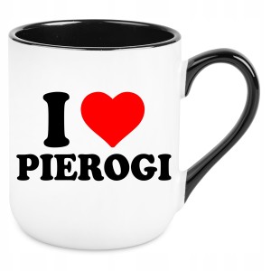 KUBEK I LOVE PIEROGI zabawny PREZENT na URODZINY ŚWIĘTA 330 ml + OPAKOWANIE