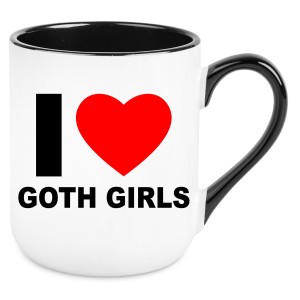 KUBEK I LOVE GOTH GIRLS ŚMIESZNY PREZENT URODZINY 330ml + OPAKOWANIE
