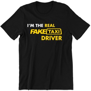 MĘSKA ZABAWNA KOSZULKA NA PREZENT  100% BAWEŁNA FAKE TAXI