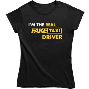 DAMSKA ZABAWNA KOSZULKA IM THE REAL FAKE TAXI DRIVER 100% BAWEŁNA