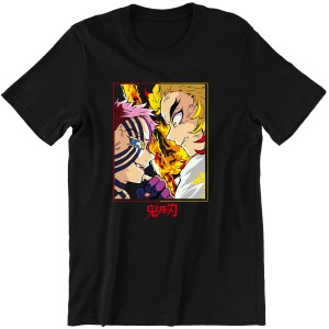 KOSZULKA RENGOKU VS AKAZA DEMON SLAYER na PREZENT