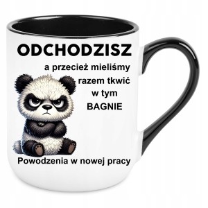 KUBEK ELEGANT PREZENT POŻEGNANIE Z PRACY ODEJŚCIE Z PRACY panda ODCHODZISZ